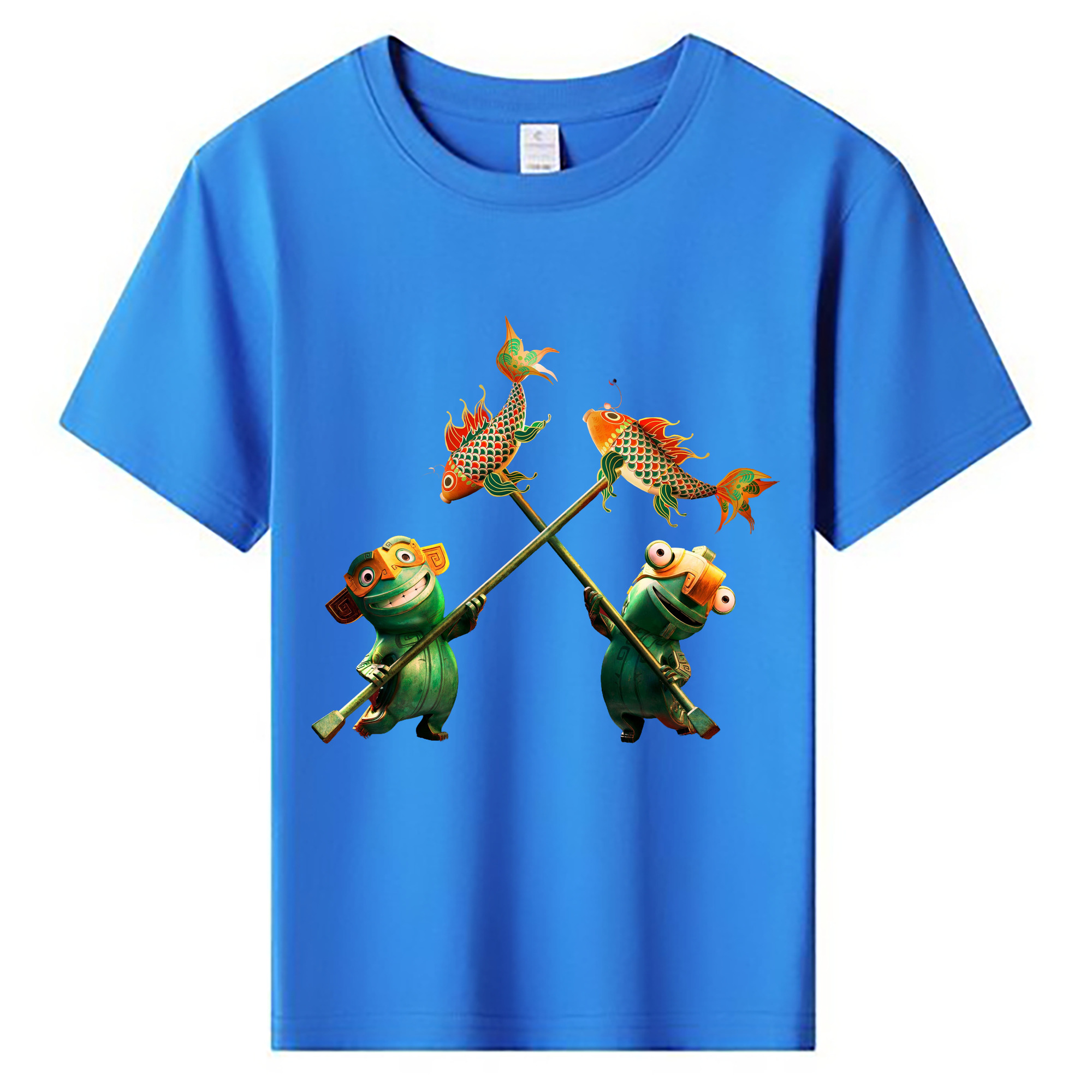（画像用） Ne Zha 2 ナタ 魔童の大暴れ 綿100％キッズTシャツ（フロントプリント）